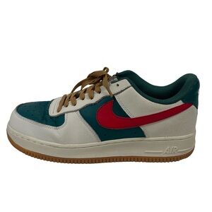 2022 Womans Nike Air Force 1 Low Size 11 Tan/Green/Red Sneakers (Retail $120)